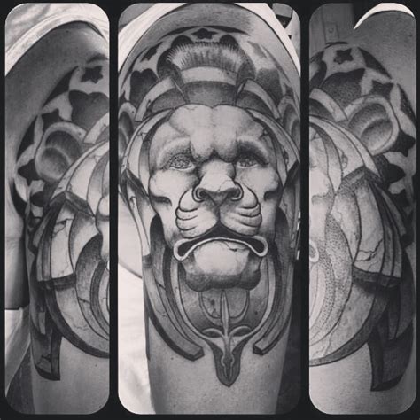 My stone guardian has finally shown himself. | Portrait tattoo, Ink, Portrait