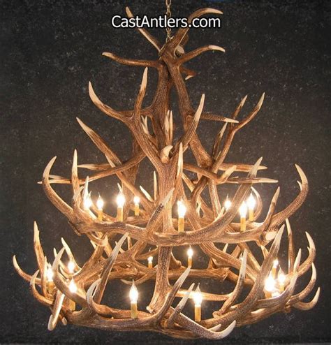 Elk Antler Chandeliers | Elk 18 Cast Antler Chandelier | Rustic/Cabin Lighting and Antler ...