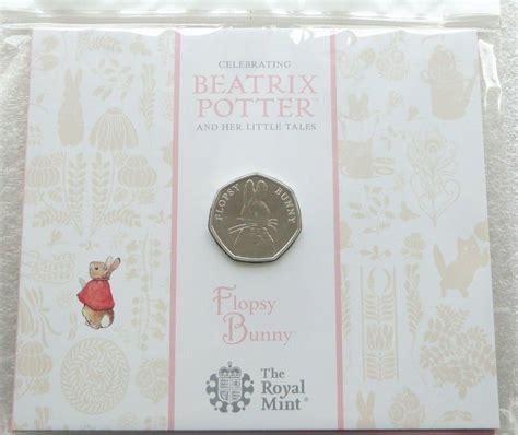 2018 Flopsy Bunny 50p Brilliant Uncirculated Coin Pack Sealed