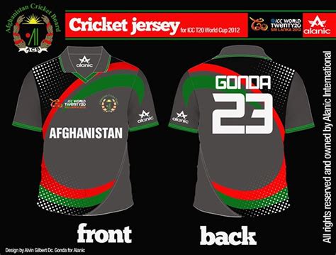 CRICKET JERSEY DESIGN for AFGHANISTAN Cricket team on Behance