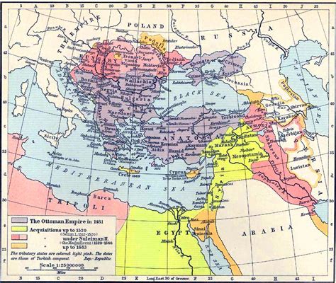 Map of the Ottoman Empire 1481-1683