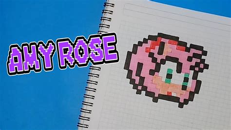 COMO DIBUJAR A AMY ROSE PIXEL ART - PIXELADOS - YouTube