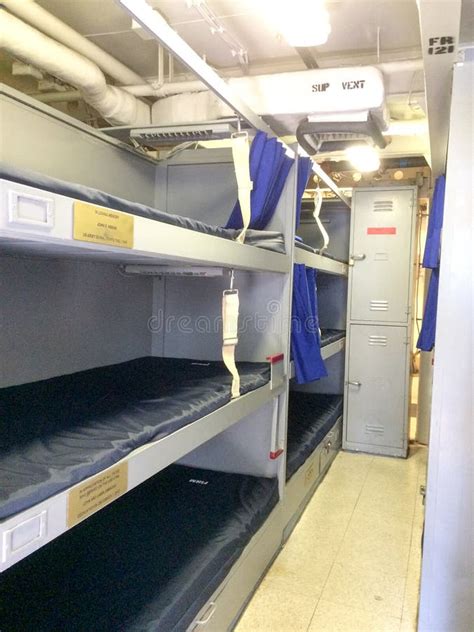 Bunk Beds On Board Navy Naval Ship For War Stock Image - Image of ...