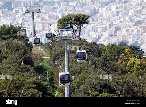 Erice to Trapani cable car, Sicily, Italy Stock Photo - Alamy