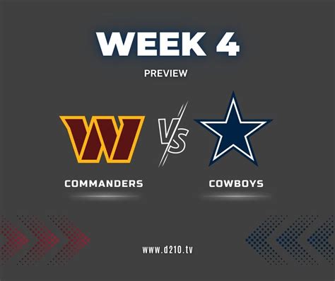 Week 4 Storyline : Dallas Cowboys vs Washington Commanders - D210SPORTS