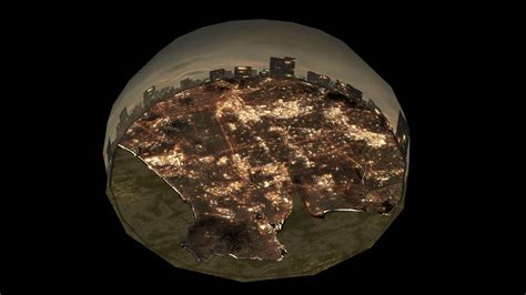 Los Angeles 2049 Blade Runner Style World Map - 3D asset 1