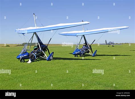 Two dual seat Microlight aircraft Stock Photo - Alamy