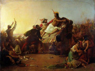 Pizarro ergreift den Inka von Peru, 1846