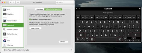 How to configure basic settings for the accessibility keyboard on Mac