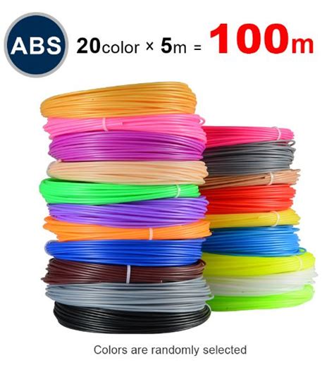 3D Printing ABS Filament For 3D Printer Pens or 3D Printers – 20 Colors ...