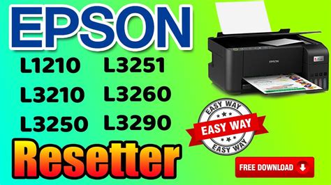 Epson L3250 Adjustment Program, Epson L3210, L3215,L3216 Resetter - YouTube