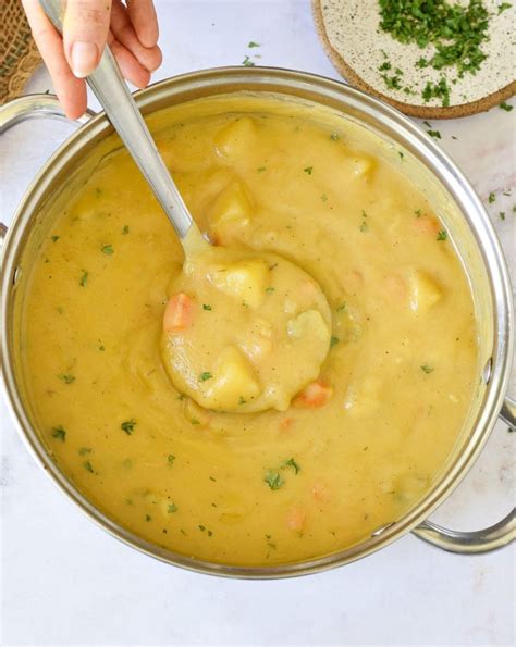 German Potato Soup (Kartoffelsuppe) - Elavegan