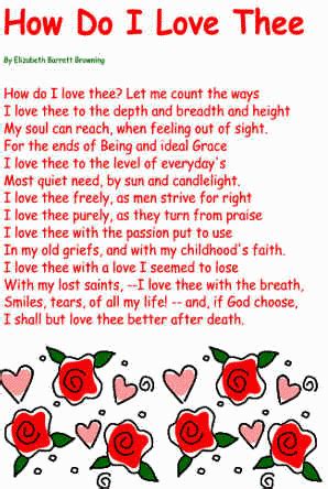 "How Do I Love Thee?" by Elizabeth Barrett Browning