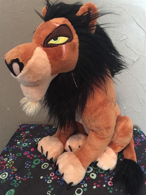 Lion King Scar Plush Stuffed Animal Disney Store Exclusive 18" Tan Brown Black | #1824045818