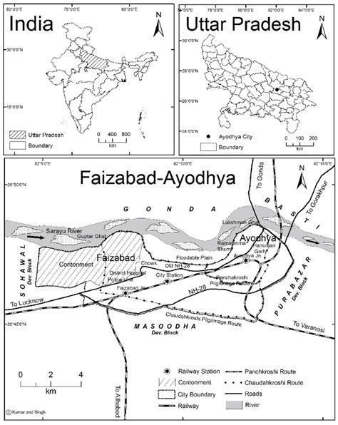 Location map of Ayodhya | Download Scientific Diagram