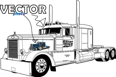 Printable Big Truck Coloring Pages
