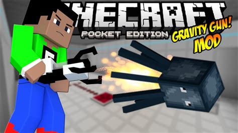 GRAVITY GUN IN MCPE!! - Gravity Gun Mod! - Minecraft PE (Pocket Edition) - YouTube