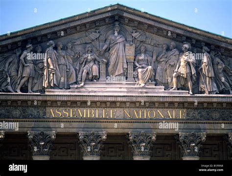 Facade, French National Assembly building, Paris, France Stock Photo ...