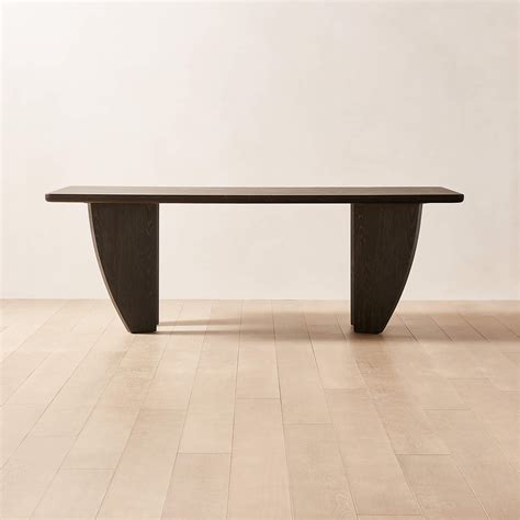 Dunn Modern Rectangular Cerused Blackened Oak Wood Dining Table ...