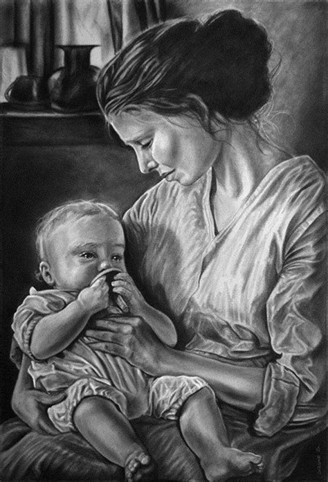 60 Simple Pencil Mother and Child Drawings | Mother and child drawing, Drawings, Children sketch