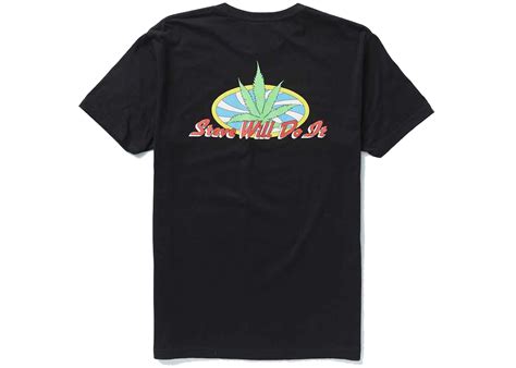 Full Send Steve Will Do It Weed Tee Black Men's - SS21 - US