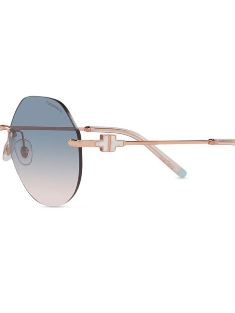 Tiffany & Co Eyewear Rimless Gradient Round Sunglasses - Farfetch