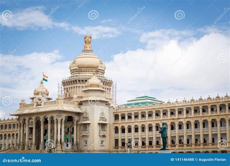 Vidhana Soudha, Bangalore stock photo. Image of landscape - 141146488