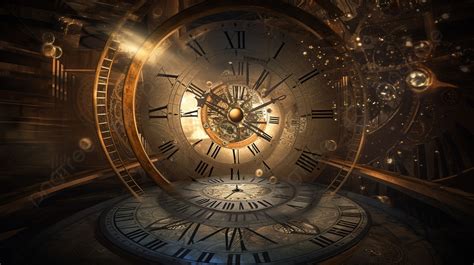 Clock Scene Is Placed In The Middle Of An Old Clock Background, Time ...