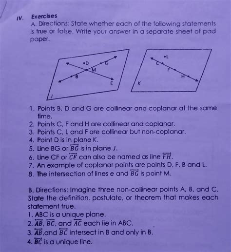 Coplanar Lines Definition