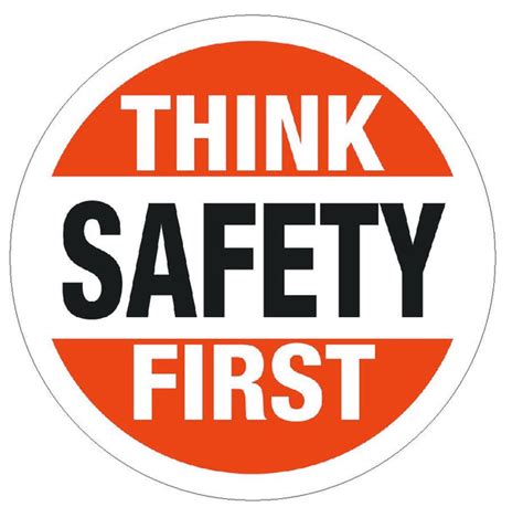 Think Safety First Hard Hat Decal Hard Hat Sticker Helmet Safety Label – Winter Park Products