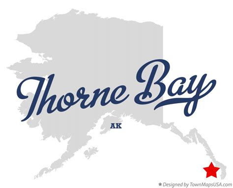 Map of Thorne Bay, AK, Alaska