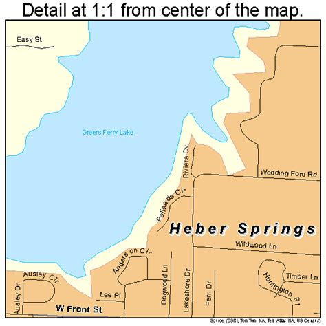 Heber Springs Arkansas Street Map 0531090