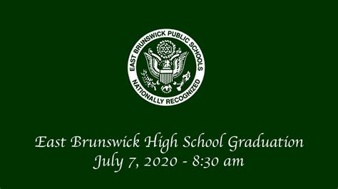 East Brunswick High School Graduation - July 7, 2020 - 8:30am - YouTube