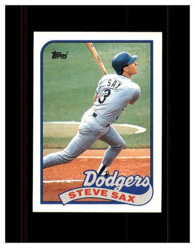 Steve Sax - 1989 Topps #40 Los Angeles Dodgers Baseball Card | eBay