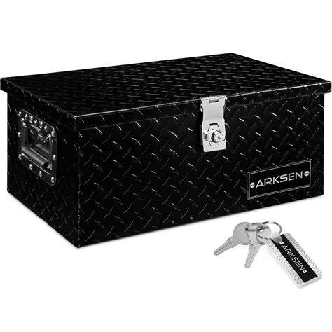 ARKSEN 20" Aluminum Diamond Plate Tool Box Chest Box Pick Up Truck Bed RV Trailer Toolbox ...