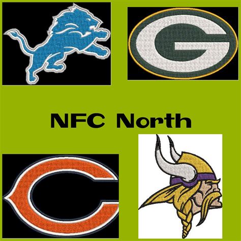 NFC and AFC North Football Logo Iron on Patches Price per | Etsy