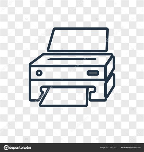 Printer Icon Trendy Design Style Printer Icon Isolated Transparent Background Stock Vector Image ...