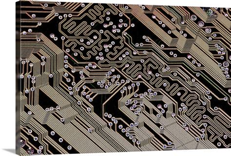 Printed circuit board, computer artwork Wall Art, Canvas Prints, Framed ...