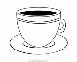 Cup Of Coffee Coloring Page For Kids  Free Drinks Printable sketch template