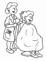 Hairdresser And Barber Coloring Pages  Best Coloring For Kids sketch template
