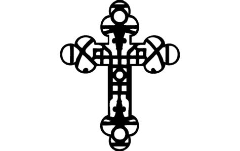 Decorative Christian Cross dxf File Free Download - 3axis.co