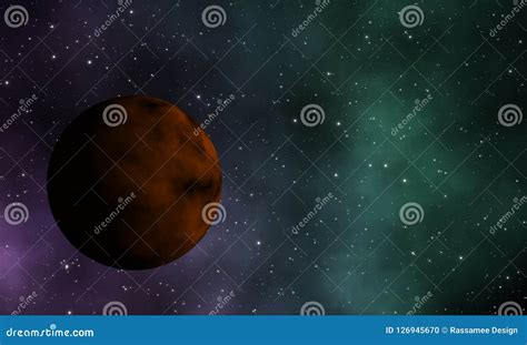 Exoplanet in Deep Universe Illustration Design Background Stock ...