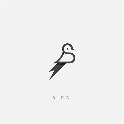 Premium Vector | Bird logo icon black simple