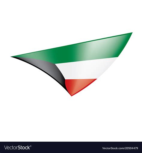 Kuwait flag Royalty Free Vector Image - VectorStock