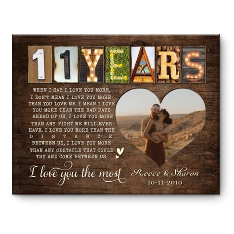 11th Year Anniversary Gift, 11th Anniversary Gift, 11 Year Anniversary ...