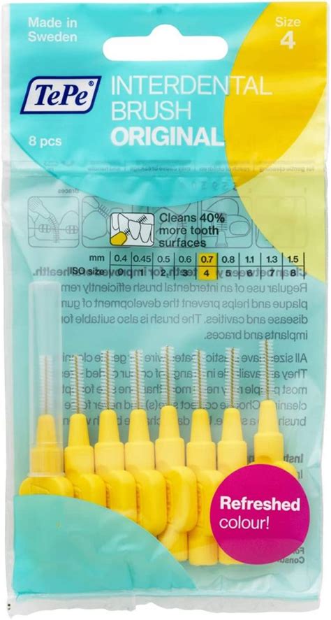 TePe Interdental Brushes Size 4 Yellow 8pk | Dental Hygiene Clinic