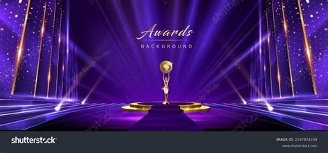 Golden Blue Purple Award Background. Jubilee - Royalty Free Stock ...