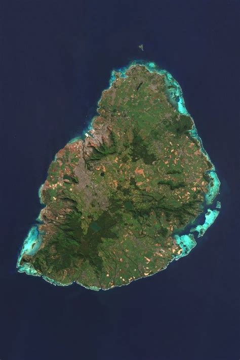 Mauritius Satellite Imagery Mauritius Indian Ocean Aerial - Etsy | Satellite maps, Mauritius ...
