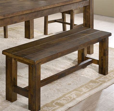 Kristen Rustic Oak Dining Bench