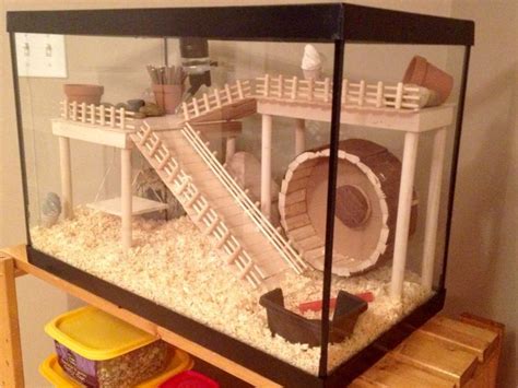 Hamster Tank, Hamster Bin Cage, Gerbil Cages, Diy Hamster House ...